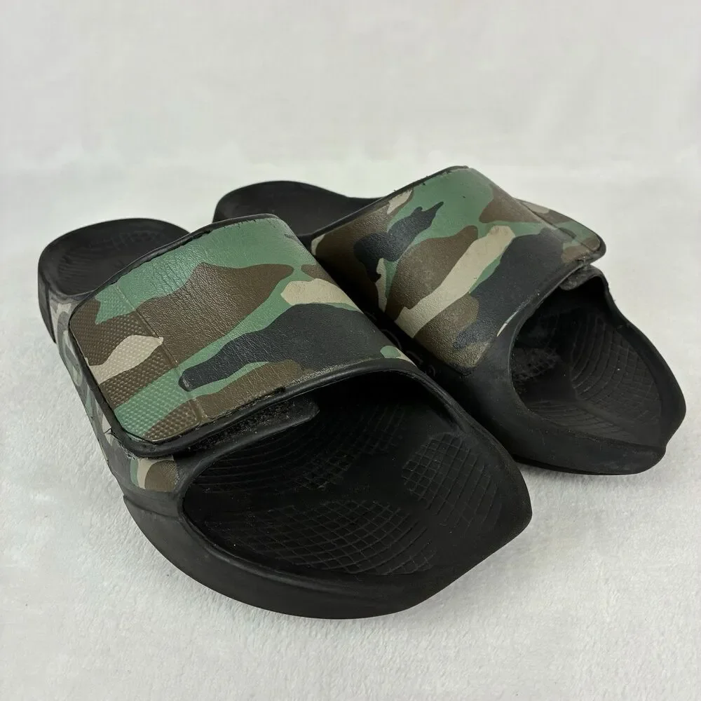 OOFOS OOahh Sport Flex Slide Sandals Men’s 8 /Womens 10 Green Camo Recovery Shoe